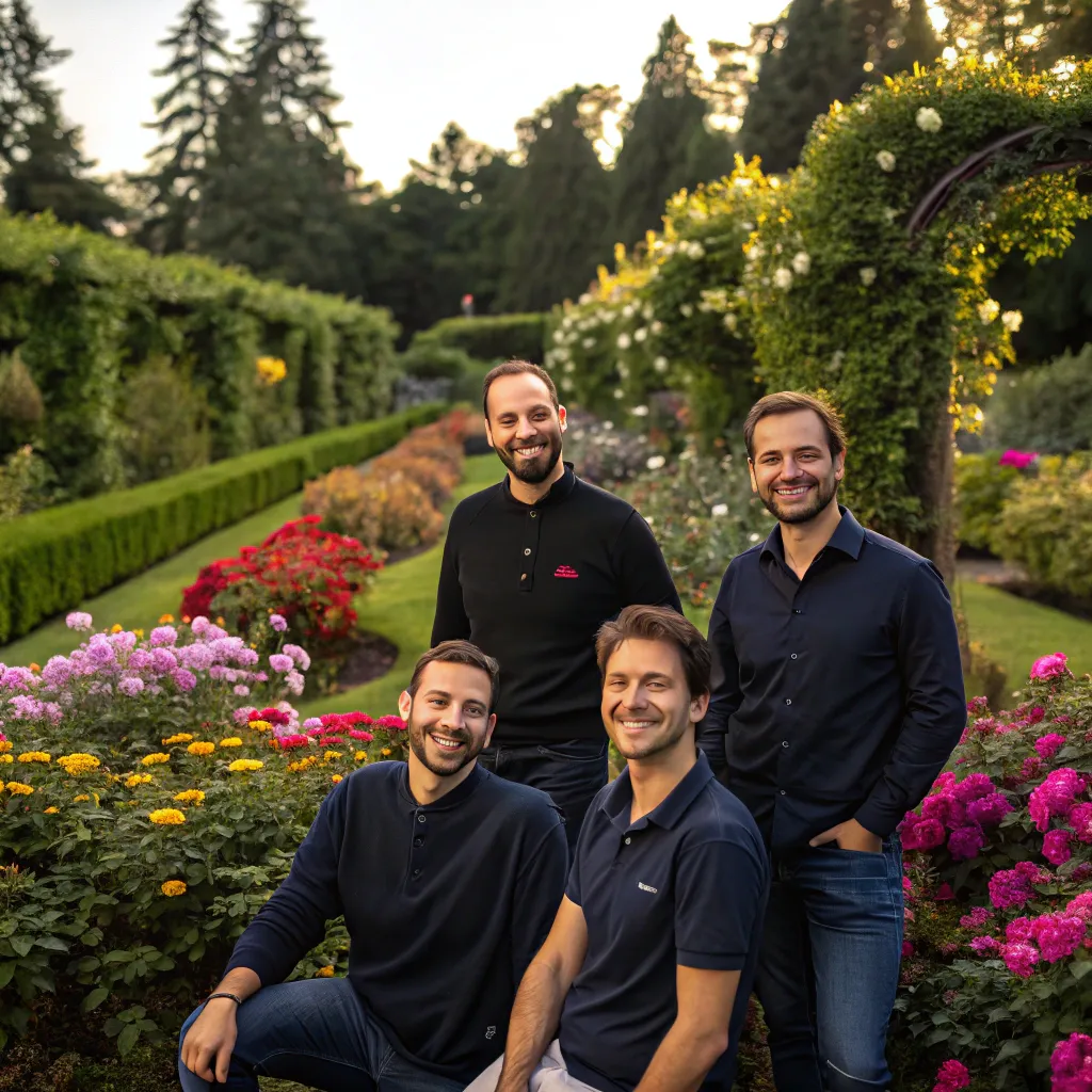 ZELVARANTHOX team in a beautiful garden