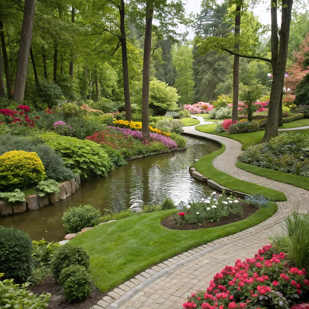 Beautifully designed garden landscape